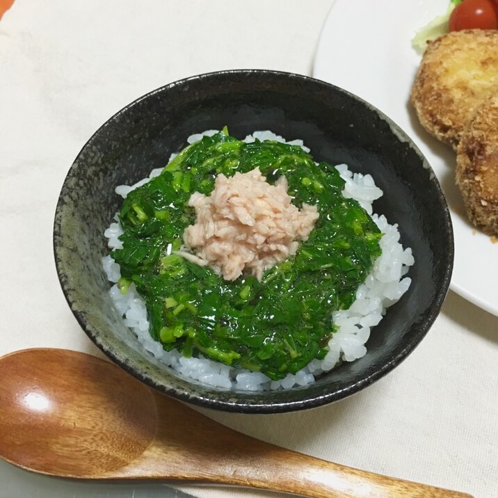 栄養満点！モロヘイヤとツナのねばトロご飯♡